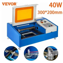 VEVOR Laser Engraver 40W CO2 Laser Engraving Machine 30*20cm Cut Tools for Wood Leather Woodworking Tools