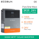 ECOSUN 3000W Hybrid Solar Inverter 24V 48V Single Phase Pure Sine Wave Inverter with 100A MPPT Solar Charge Controller